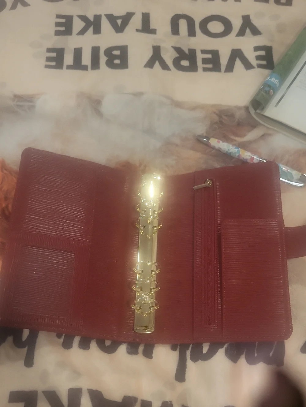 Red Lizzard Leather Journal Dust Cover Pen Paper A6 Fab Carries Like A Bag